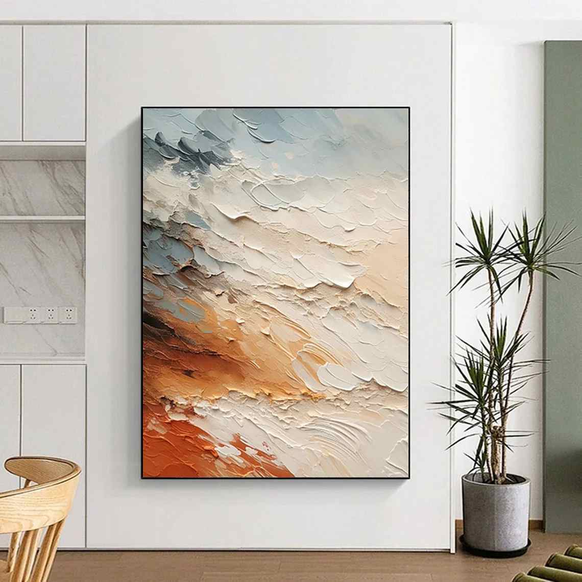 Hand-Painted Executive Painting - extra large modern wall decor